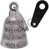 Colorful Motorcycle Bell with Hanger for Biker, Good Luck Biker Bells & Motorcycle Accessories, Key Chain for Luck