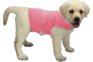 KittyStar Breathable Dog Shirt for Thunderstorm, Dog Anxiety Vest Jacket Warp,Puppy Calming Coat Anxiety Relief (S,Pink)