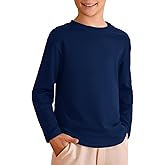 Haloumoning Kids Boys Long Sleeve Crewneck T-Shirts Tee Tops 5-14 Years