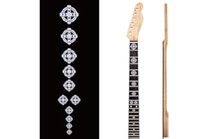 PLIGREAT 2 Pack Guitar Fretboard Decals Removable Cross Transfers Guitar Stickers for Acoustic Guitars Electric Guitars Bass Decor Guitar Fingerboard Decals DIY Musical Instruments Decorations