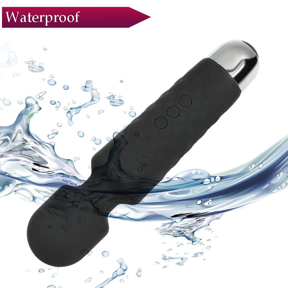 Clitoral Vibrator for Women Mini 20 Vibration Patterns + 8 Speeds Rechargeable Powerful Clitoris Stimulator Wand Massager Adult Sex Toys - Wireless & Waterproof (Black)