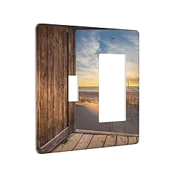 Sun Beach Grass Ocean Landscape 2 Gang Light Switch