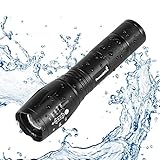 LED Tactical Flashlight,PromethFire Military Grade T6 Handheld Flashlights Portable Adjustable Focus Zoom Water Resistant 5 Modes 1000 Lumens Torch For Cycling Hiking Camping Emergency