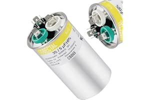 35/5 uF 35+5 MFD 370VAC/ 440 VAC Dual Run Start Round A/C Capacitor CBB65B Capacitor for AC Unit Fan Motor Start or Heat Pump or Condenser Straight Cool,Air Conditioner,HVAC Capacitor byCobectal