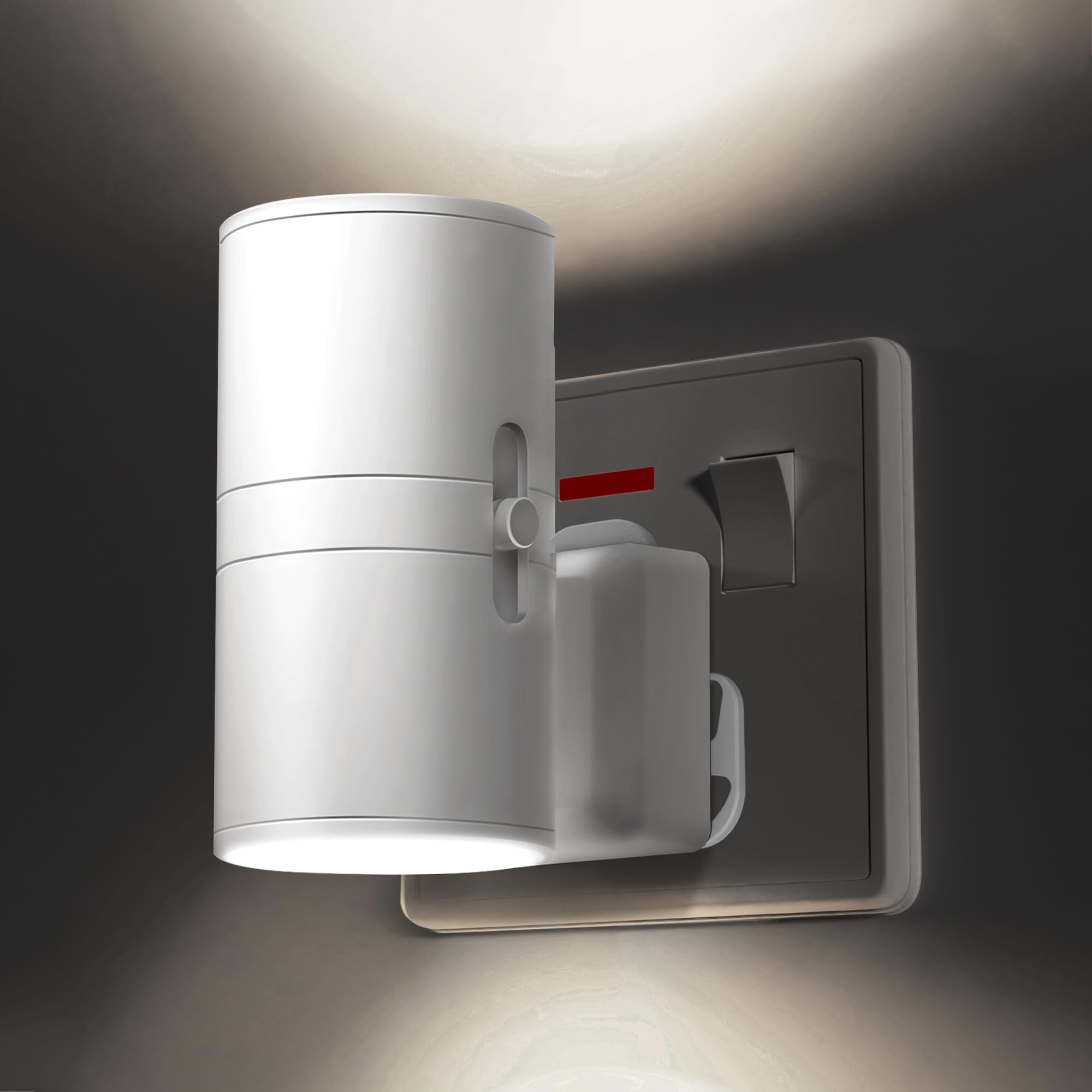 LOHAS-LED Night Light Plug in Wall, [1 Pack] Bright Night Light, Dusk to Dawn Sensor, 0-100LM, 6000K Cool White Light, Dimmable Nightlight for Hallway Bedroom Stair Bathroom Toddler