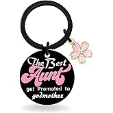Zguhsadl Godmother Keychain Gift for Women Godmother Christian Baptism Gifts Proposal Gift for Women God Mother, Best Aunts Ever, God Mother Pregnancy Announcement Gifts
