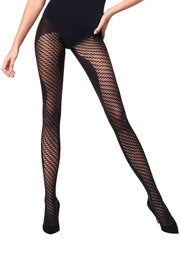 Wolford Women's Pyramid Tights Black/Black Pantyhose