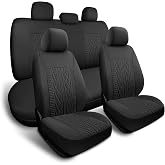 thumbnail image 2 of BDK Racing Series Full Set Car Seat Covers – Front & Rear Bench, Black/Beige, SUV/Truck 2 of 6