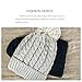 Women's Winter Beanie Warm Fleece Lining - Thick Slouchy Cable Knit Skull Hat Ski Cap (Cream)
