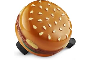 MARQUE Hamburger Bike Bell – Bicycle Bell for Most Bikes, Also Fit Balance Bike and Scooter, Must Have Cycling Accessory