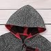 Infant Toddler Baby Boys Girls Clothes Hoodie Outfit Classic Plaid Sweatshirt + Pants Clothes Set Kids (Gray, 18-24 Months)