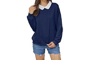 Tuislay Cute Kawaii Sweatshirts for Teen Girls Aesthetic Clothe Women Hoodies Preppy Pullover Turn-Down Collar Pocket Tops