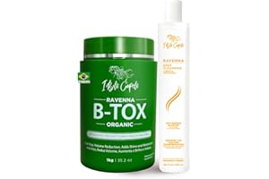 I Belli Capelli Ravenna Organic B-tox Hair Treatment Kit- Hair B-tox 1kg/35.02 oz+ Anti-Residue Shampoo 300ml/10.1 fl.oz- Set