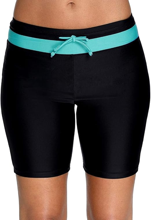 BeautyIn Women's Swim Shorts High Waisted Tummy Control Swimwear Bottom