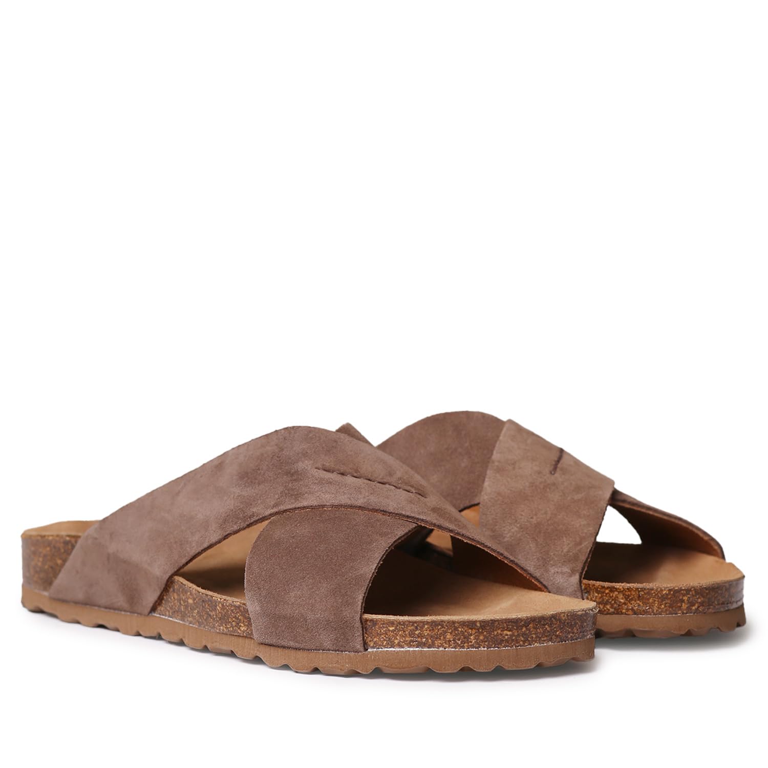 Toni Pons GER-QT Men's BIO Cross Strap Sandal, brown, 8 UK