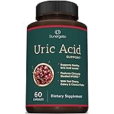 Sunergetic Premium Uric Acid Support Supplement – Uric Acid Cleanse & Kidney Support – Includes Tart Cherry, Chanca Piedra, Celery Extract & Turmeric - 60 Capsules