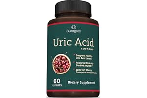 Sunergetic Premium Uric Acid Support Supplement – Uric Acid Cleanse & Kidney Support – Includes Tart Cherry, Chanca Piedra, Celery Extract & Turmeric - 60 Capsules