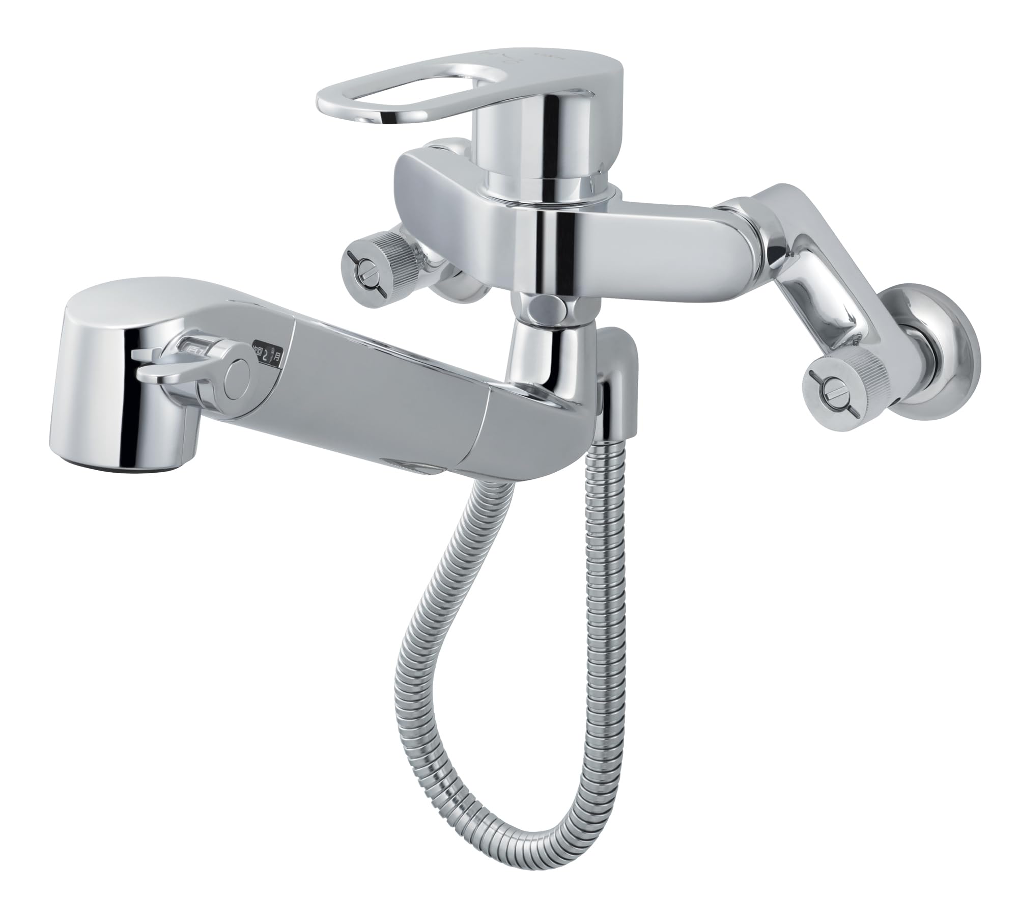 LIXIL(リクシル) INAX キッチン用 壁付浄水器内蔵シングルレバー混合水栓 ハンドシャワー付 エコハンドル 凍結防止水抜き仕様 RJF-865YN商品画像