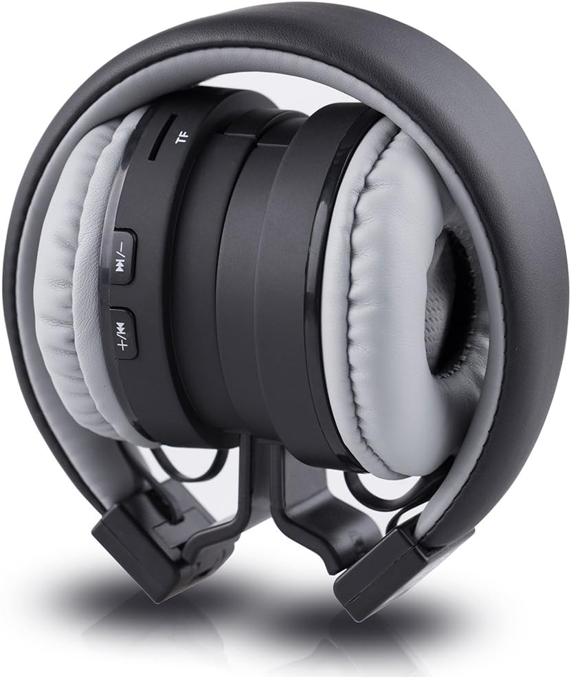 WESONICS Bluetooth Headphones Over Ear Foldable Stereo Wireless Headset with Built-in Mic for PC/ Cell Phones (Black)