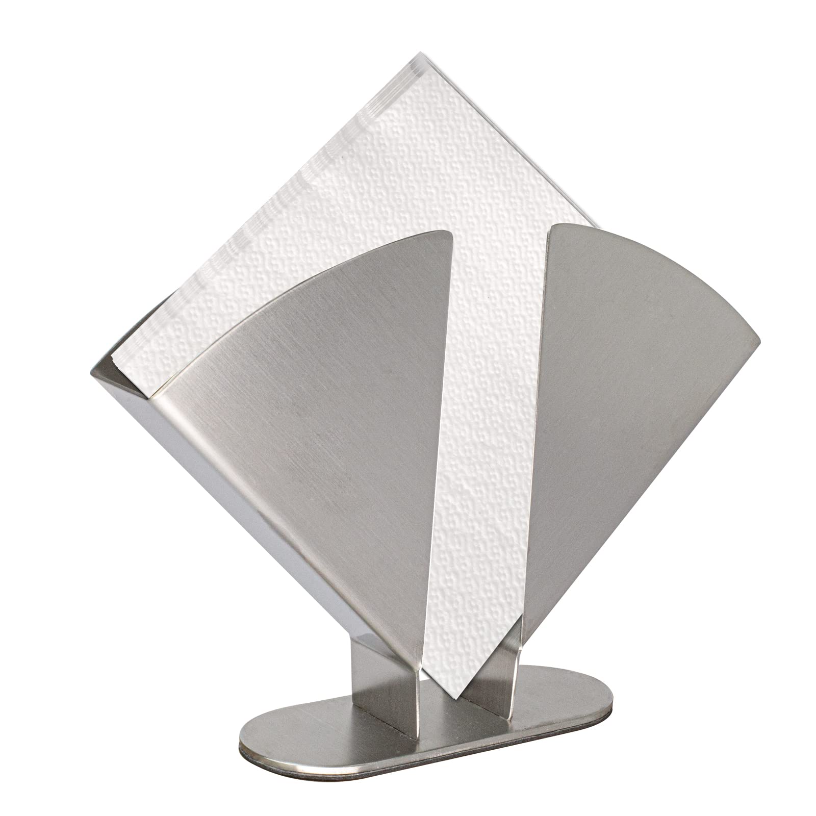 Niciksty Silver Napkin Holder - Stainless Steel Napkin Holders for Tables Modern Serviette Holder Tissue Dispenser Perfect for Outdoor Events