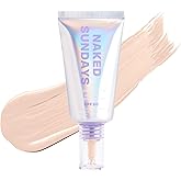 Naked Sundays BeautyScreen™ SPF 50 Peptide Foundation Tint – Tinted Sunscreen & Skincare Makeup with Zinc Oxide, Niacinamide – Lightweight Natural Coverage, 1.5 Fair Cool, 1.01 Oz