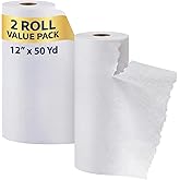 Geosar 1/2 Rolls 12" x 50 yd Tear Away Embroidery Stabilizer, 1.8 Ounce Medium Weight Embroidery Backing for Machine Hand Sewing Support