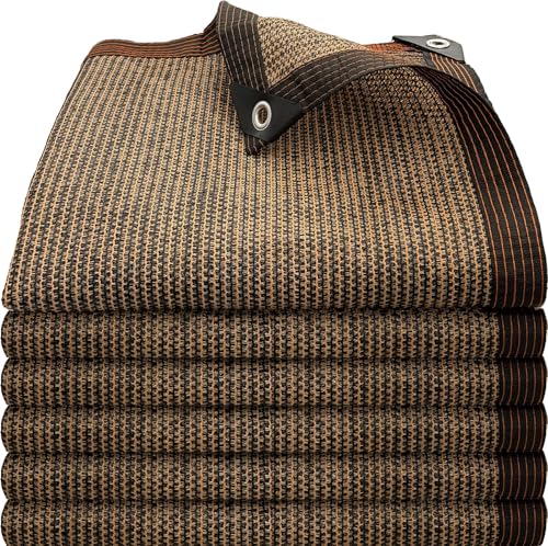 Filet Protection Solaire Filet D'Ombrage,80% UV Tissu D'Ombrage, Toile d'ombrage de Serres Coupe-Ventpour La Couverture VéGéTale/Serre/Pet House/Jardin/Pergola/Patio Lawn (Brun, 4×5m)