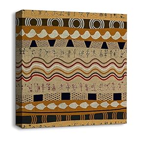 African Culture Pattern Painting Artwork for Home Framed