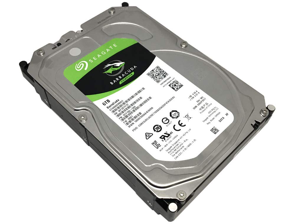 Seagate BarraCuda SATA de 6 TB, 6 Gb/s, caché de 256 MB, disco duro interno de 3,5 pulgadas (ST6000DM003) (renovado)