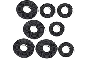 Gloaso Universal Cords for Zero Gravity Chair Replacement 8 Pack, Antigravity Chair Replacements Elastic Laces Lawn Chair Patio Lounge Recliner Chair Repair Oxford Stretch Kit (Black, 4 Long+ 4 Short)
