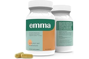 WAJ Emma Gut Health - 60 Capsules for Gas & Bloating Relief, Constipation Solution, and Leaky Gut Repair