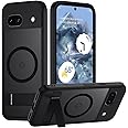 TIANNIUKE Magnetic Case for Google Pixel 8a, Built-in Kickstand Compatible with MagSafe,Slim Fit Shockproof Protective Phone Case for Pixel 8a Case Black