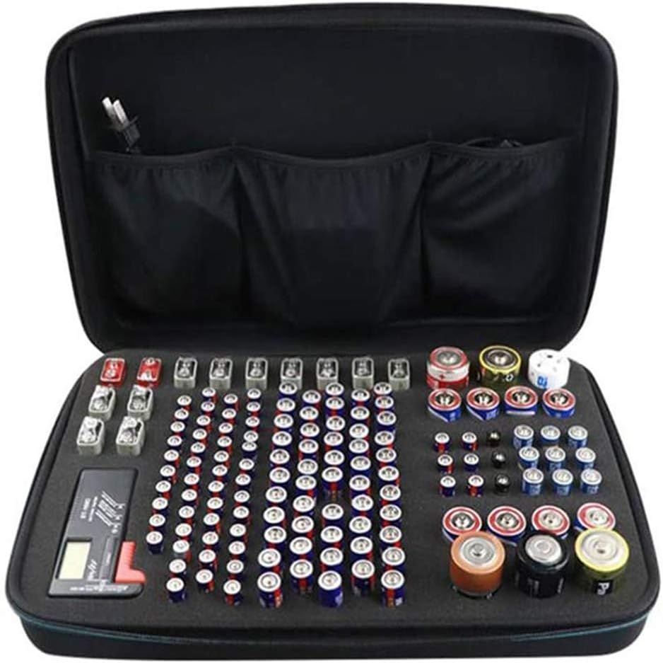 Usuny Battery Organiser Storage Case, Battery Storage Box Hard Case