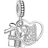 LSxAB Women Gift Box for 13 16 18 21 30 40 50 Birthday Charm Compatible with Pandora Charms Bracelets for Women