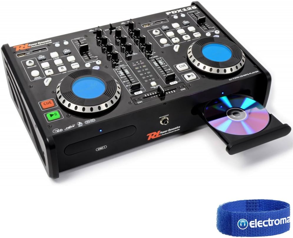 Power Dynamics PDX125 Dual CD SD USB MP3 Player Mobile Portable DJ
