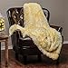 Chanasya Premium Wolf Faux Long Fur Throw Blanket - Soft, Fuzzy Throw Blanket - for Bed or Couch - 50