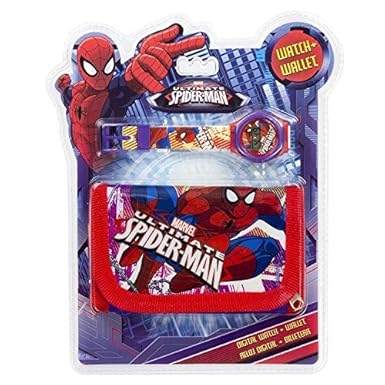 Set reloj digital billetera Spiderman Marvel