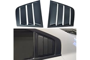 SMART REPAIRBOY for Dodge Charger 2011-2023 Rear Side Window Louvers, Racing Style Louvers Air Vent Scoop Shades Cover Blinds 1Pair - Matte Black