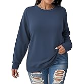 DOLNINE Womens-Plus-Size-Tops Fall Oversized Long Sleeve T Shirts Casual Crewneck Pullover Sweatshirts Soft Loose Fit Tunic
