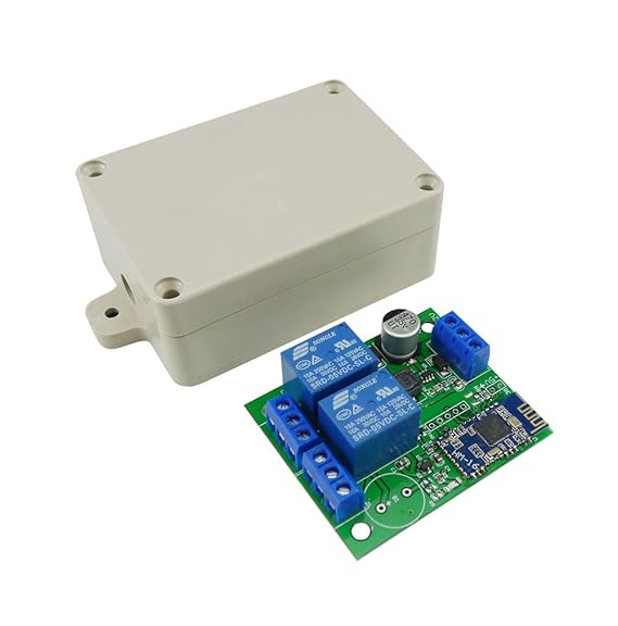 Aihasd 2 Channel Relay Module Bluetooth 4.0 BLE Switch for Apple Android Phone IOT with Box