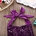 Baby Girls One Piece Sequins Bodysuit Romper Jumpsuit Sunsuit Outfits Tutu Tulle Skirt Purple