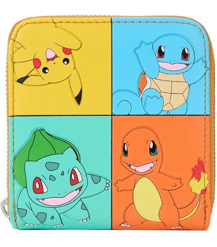 Portefeuille Zippé Pokémon Pikachu – Cuir Synthétique Iridisé, 4 Emplacements Cartes + Fenêtre ID, Officiel