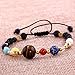 Adjustable Space Galaxy Planet Bracelet- Astronomy Handmade Galaxy Solar System University Bracelet Full Moon Earth Bracelet Gifts for Women and Girls
