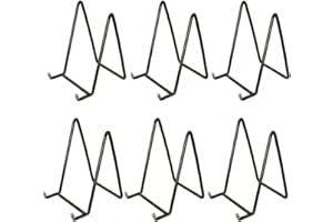 Plate Holder Easel Display Stand - 6 Inch Black Metal Picture Stand For Photo Frames, Decorative Plates, Tabletop Art - Sturd