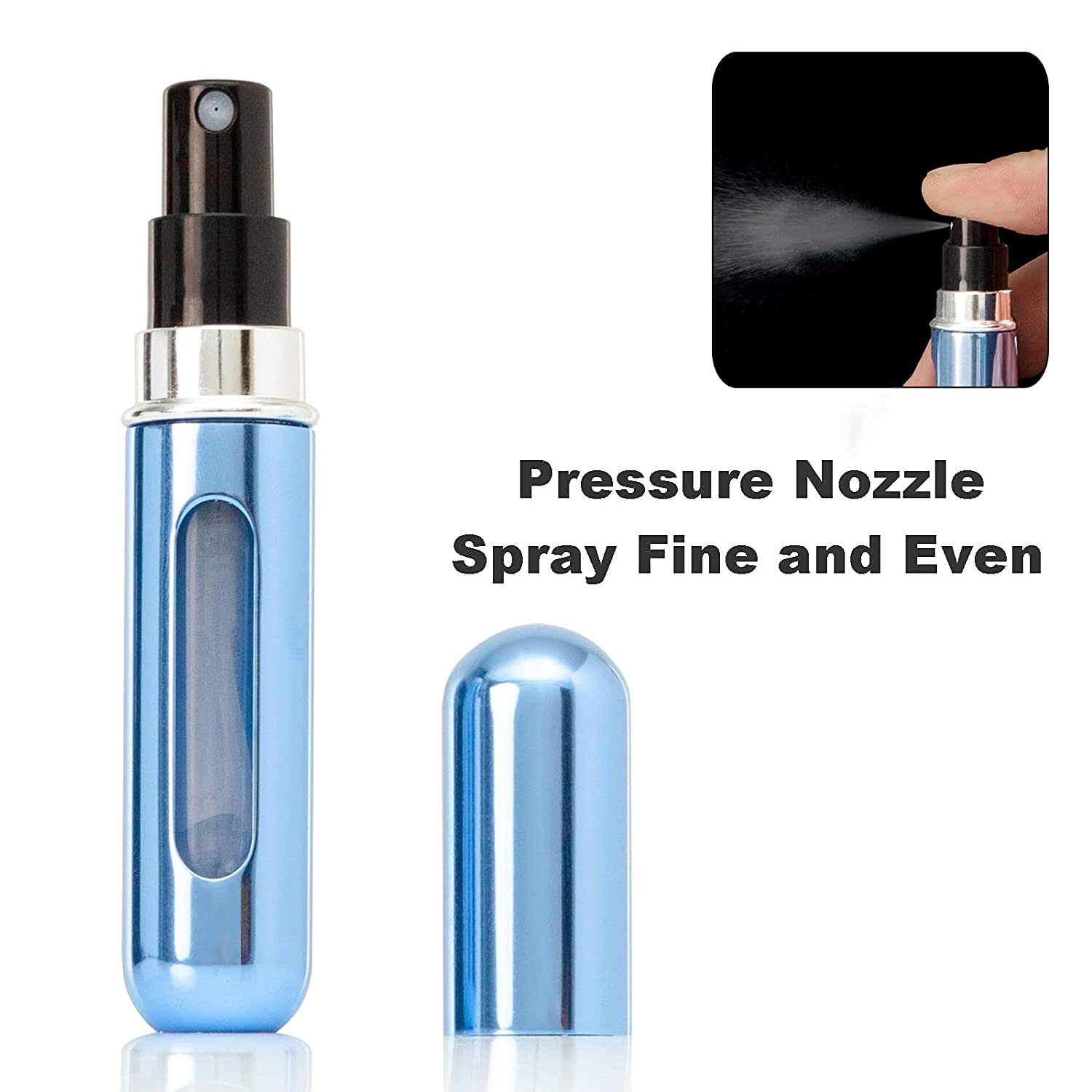 YOCASII 4PCS Refillable Perfume Atomizer Bottle, Travel Perfume Mini Spray Bottles, Cologne Dispenser, Portable Empty Perfume Spray Bottle, Container with Bag