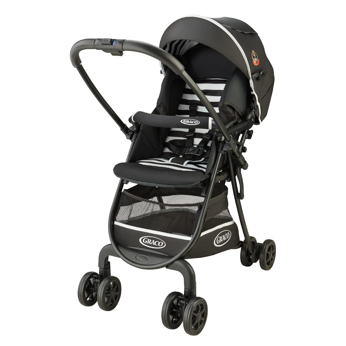 Graco(グレコ) A型ベビーカー シティライトRアップ 1か月~36か月まで 軽量 両対面 足カバー付 (ボーダー BK) 67483商品画像