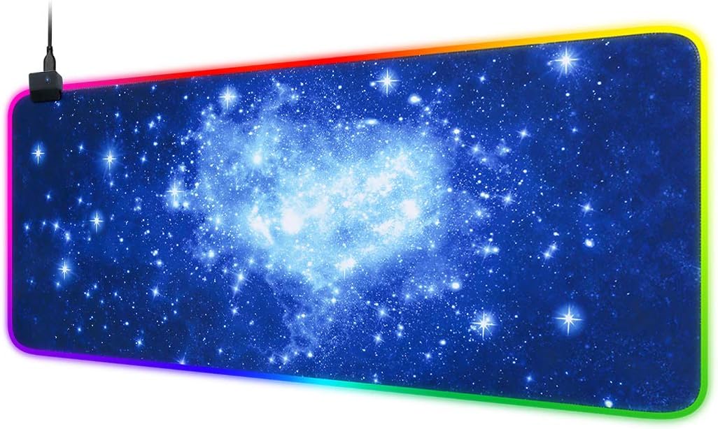RGB Gaming Mouse Pad, SubClap LED Soft Extended Large Mouse Mat 14 Lighting Modes Anti-Slip Rubber Base for Computer Keyboard, Laptop, PC and Mouse