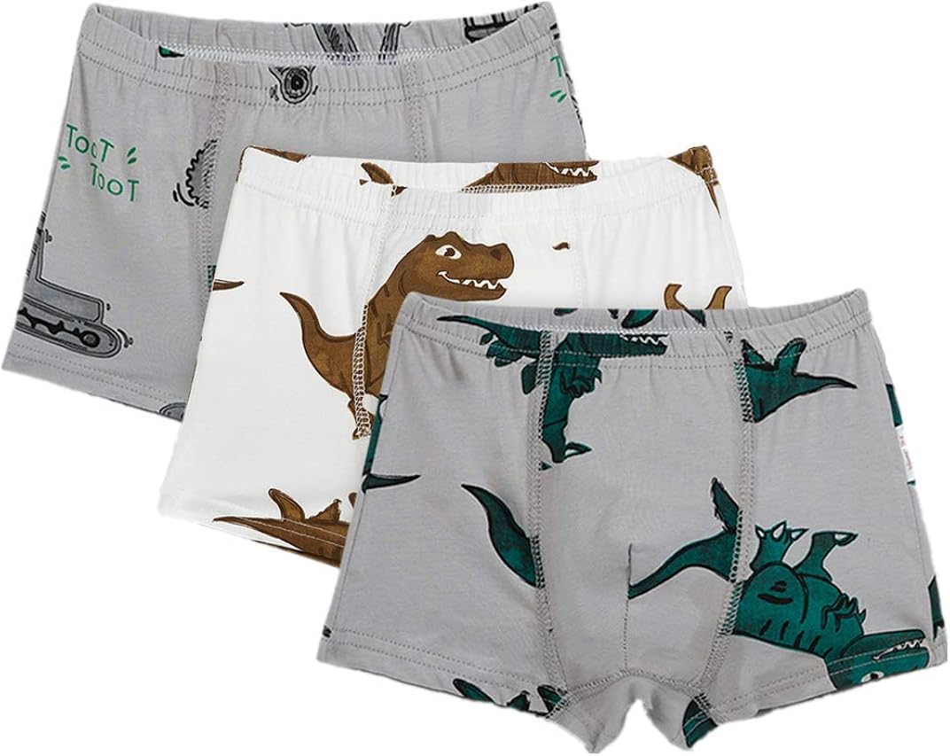 Cczmfeas Boys Underwear Dinosaur Kids Boxer Briefs Cotton
