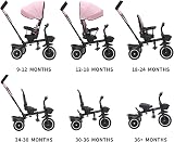 For Your Little One Trike V3 Pink Tricycle with Parent Handle 9m-5y view 3