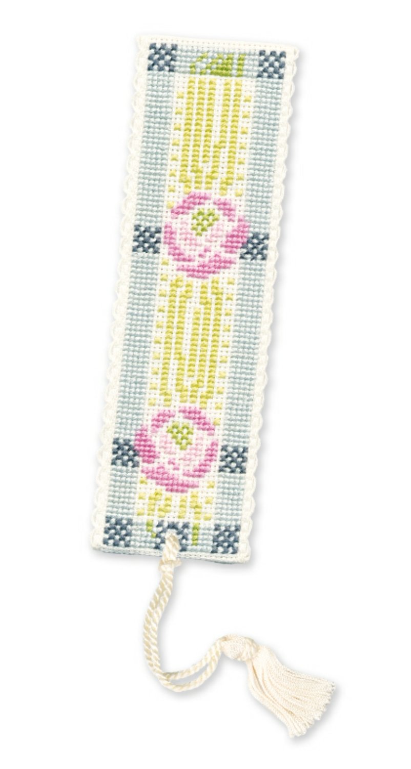 Textile Heritage Collection Cross Stitch Bookmark Kit - Mackintosh Rose
